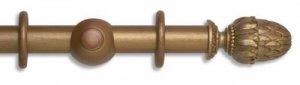 SOLID WOOD PINEAPPLE CURTAIN POLE